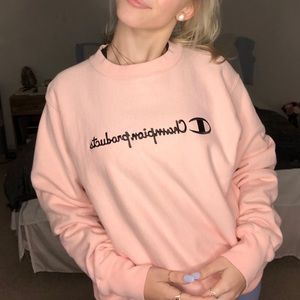 Vintage Baby Pink Champion Pullover Size S